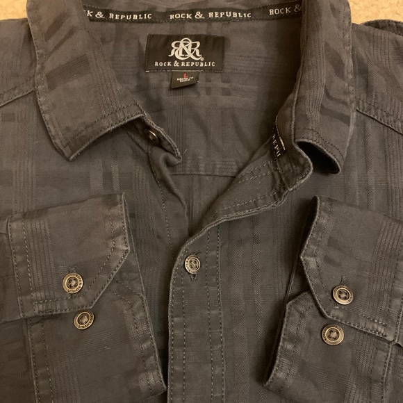 Rock & Republic Other - Men’s Rock & Republic Distressed Long Sleeve Shirt